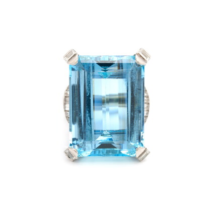 Catalog image of Aquamarine and diamond ring