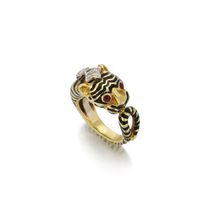 Catalog image of Webb, Enamel and diamond ring (Anello in smalto e diamanti, Webb)