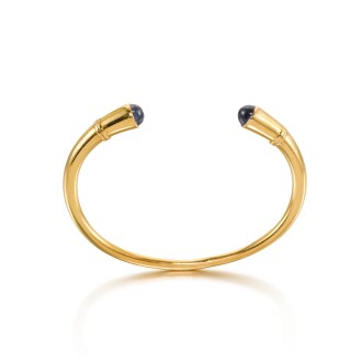 View 1 of Lot 190: A gold and sapphire bangle, maker’s mark possibly for Theodor Ringe, St Petersburg, circa 1890