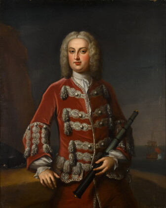 Catalog image of A portrait of Captain William Hervey (1699–1776), three-quarter length, holding…
