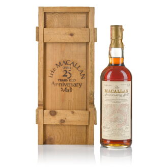 View 1 of Lot 9: The Macallan 25 Year Old Anniversary Malt 43.0 abv 1958/59 (1 Bottle 75cl)