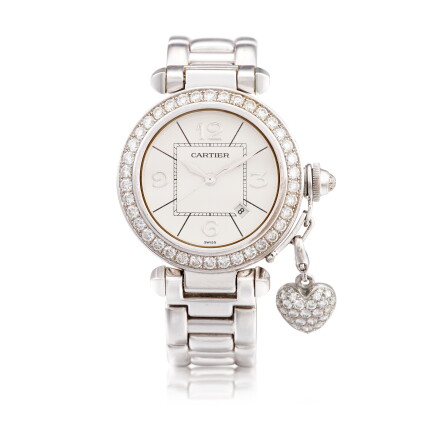 Catalog image of 'Pasha' Gold and Diamond Wristwatch | 卡地亞 | 'Pasha' K金 配 鑽石 腕錶