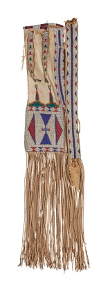 Catalog image of Arapaho Beaded Hide Tobacco Bag, Circa 1880