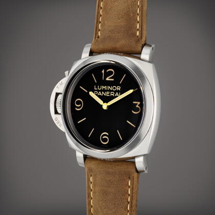 Catalog image of Reference PAM00557 Luminor | A limited edition stainless steel left handed wris…