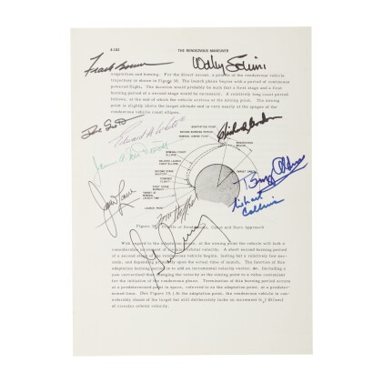 [APOLLO PROGRAM]. LUNAR ORBIT RENDEZVOUS DOCUMENT, SIGNED BY 11 APOLLO ASTRONAUTS