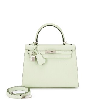 View 1 of Lot 606: Vert Fizz Epsom Kelly 25 Sellier Palladium Hardware, 2022