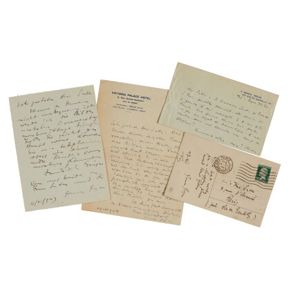 Catalog image of "joyce, collection of 4 autograph letters and cards signed, to august suter "
