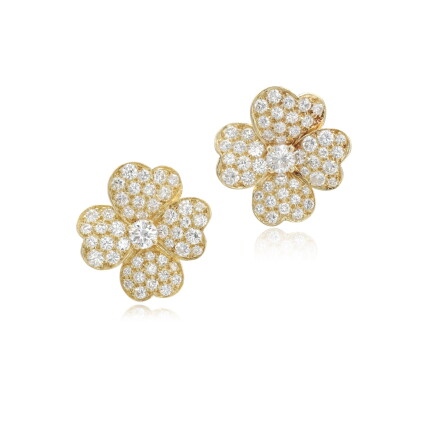 Catalog image of Pair of diamond ear clips, 'Cosmos'