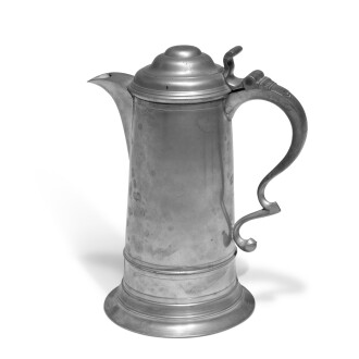 View 1 of Lot 1231: American Pewter Spouted Flagon, Boardman & Co. (1825-1827), Hartford, Connecticut, Circa 1825