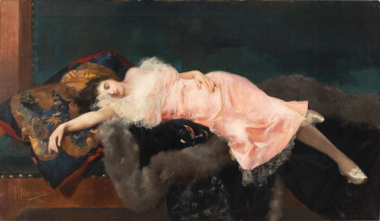 Catalog image of A Woman Lying on a Couch | Femme alanguie