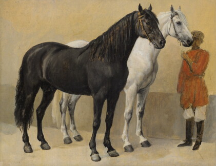 Catalog image of denis-auguste-marie raffet | two horses of prince anatole demidoff (1813-1870)