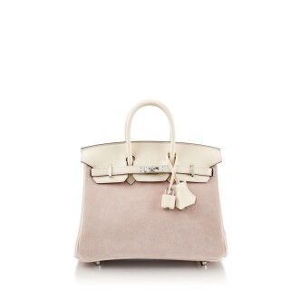 View 1 of Lot 1028: Glycine Doblis and Craie Swift Birkin 25 Palladium Hardware, 2022 