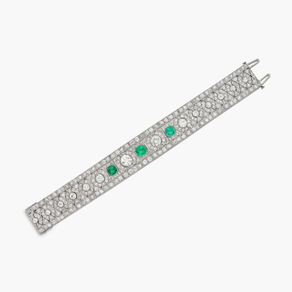 Catalog image of Emerald and Diamond Bracelet 祖母綠 配 鑽石 手鏈
