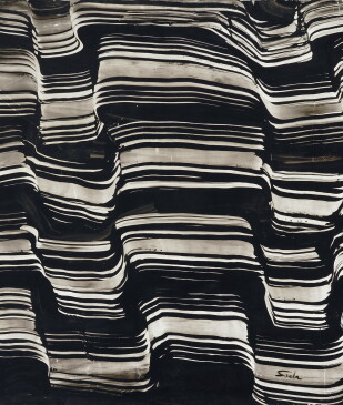 Behjat Sadr, Untitled, 1974. Oil on paper pasted on hardboard, 92 x 140 cm, private collection