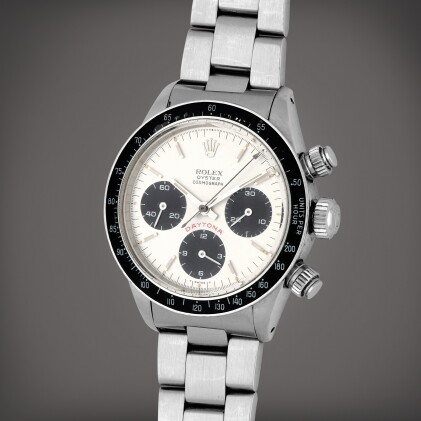 Catalog image of Daytona 'Big Red', Reference 6263 | A stainless steel chronograph wristwatch wi…