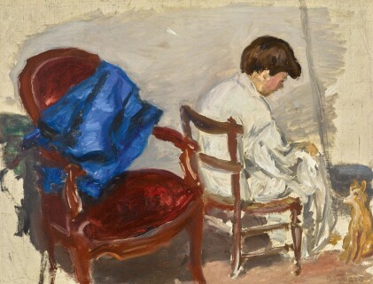 View 1 of Lot 503: Personnage et chien