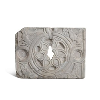 View 1 of Lot 200: A North Italian fragmentary relief, probably late 12th/early 13th Century