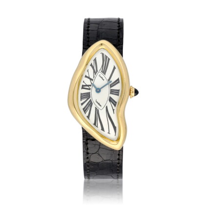 Catalog image of Crash, An exceptionally rare 18K yellow gold manual winding wristwatch Made by …