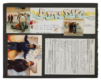 View 1 of Lot 36: Original Black Book study for mural by graffiti artist Freedom for Run-DMC's appearance on Reading Rainbow, 1986