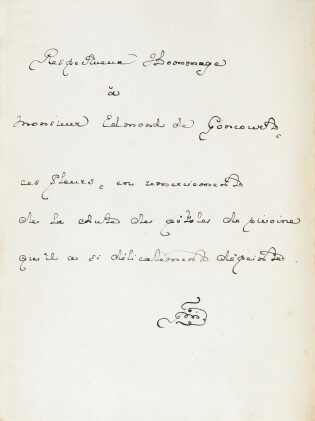 Catalog image of Le Chef des odeurs suaves. 1893. 1/200 ex. tirés pour l'auteur. Ex d'Edmond de …