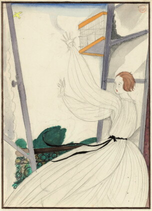 Catalog image of La cage aux oiseaux, étude pour la couverture de Vogue