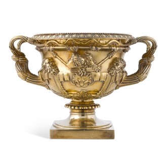 View 1 of Lot 53: A George III silver-gilt Warwick vase, Paul Storr, London, 1812, for Rundell, Bridge & Rundell