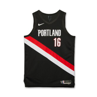 View 1 of Lot 10: Yang Hansen ‘Rookie Year’ Portland Trail Blazers 2025-2026 Game Worn Icon Edition Jersey | 3rd Career Game