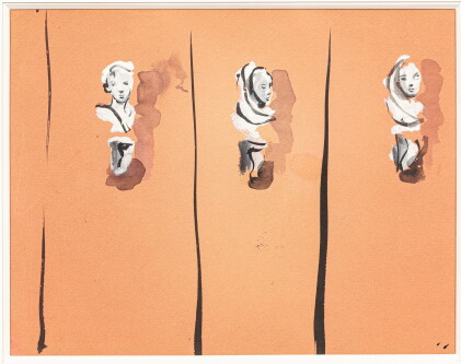 Catalog image of christian bérard | project for a screen [projet de paravent]