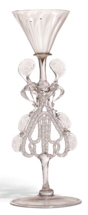 Catalog image of a façon de venise winged wine glass, 17th century, low countries