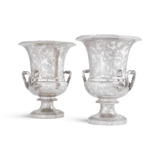 View 1 of Lot 128: A pair of French silver wine coolers, Frederic Achille Boulanger, Paris, 1819-1838 marks