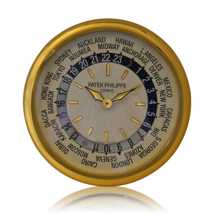 Catalog image of Gilt brass world time wall clock Circa 2000