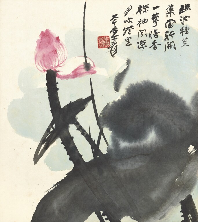 Zhang Daqian, RED LOTUS.jpg