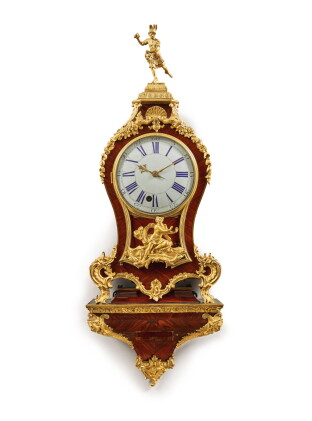 Catalog image of A Louis XV gilt bronze- mounted Kingwood Cartel Clock and Bracket, Circa 1725