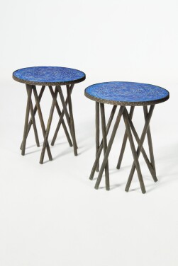 View 1 of Lot 150: Patrice Dangel, Pair of "Cannes" Guéridons