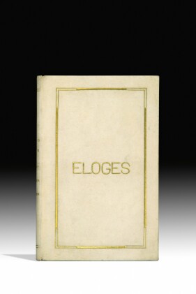 SAINT-JOHN PERSE. Eloges. 1911. Très rare édition originale. Reliure de Pierre Legrain en parchemin.