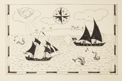 Catalog image of shepard, two drawings from kenneth grahame's dream days, [1930]