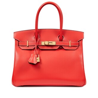 View 1 of Lot 360: Limited Edition Rose Jaipur Epsom and Gold Verso Candy Birkin 30 Permabrass Hardware, 2012