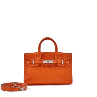 View 1 of Lot 14: Orange H Epsom Micro Birkin 15 Palladium Hardware, 2011