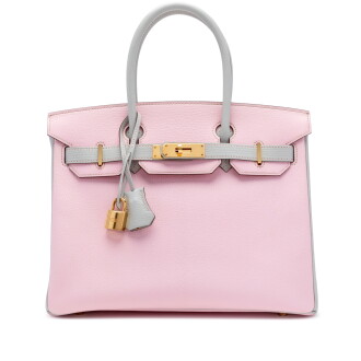 View 1 of Lot 205: Rose Sakura and Gris Perle Chèvre HSS Birkin 30 Gold Hardware, 2016