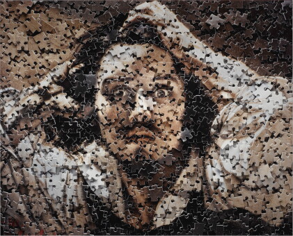 Catalog image of vik muniz | self-portrait (the desperate man), after courbet (from gordian puzzles)