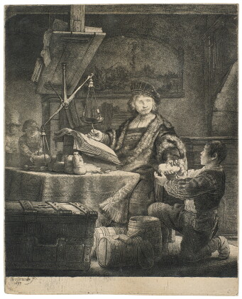 Catalog image of rembrandt harmensz. van rijn | jan uytenbogaert, 'the goldweigher' (b., holl. 2…