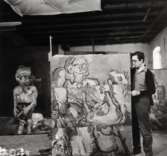 Georg Baselitz Studio Three Stripes The Hunter