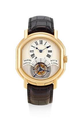 Catalog image of daniel roth | regulateur tourbillon, reference 197.x.40, a pink gold double dia…