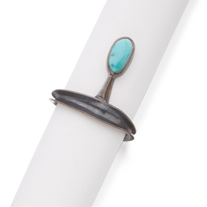 Catalog image of Silver and Turquoise Cuff-Bracelet