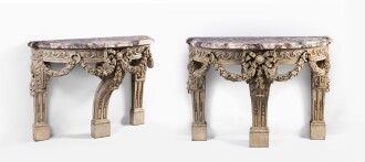 View 1 of Lot 17: Paire de consoles