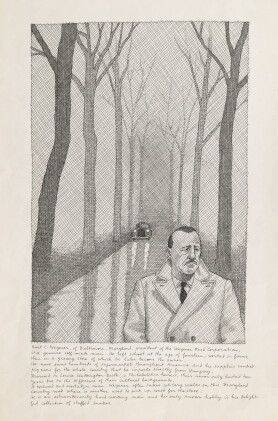Catalog image of kurt c. wegener marchant le long d’une route, un soir d’hiver