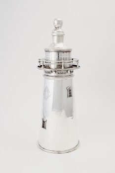 AN ENGLISH SILVER-PLATED DUMBELL-FORM COCKTAIL SHAKER, Prohibition in  America, 100 Years, 2020