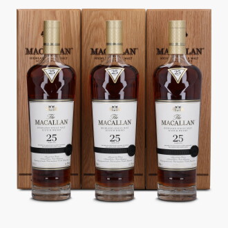 View 1 of Lot 2015: The Macallan 25 Year Old Sherry Oak 43.0 abv NV (3 Bottles 70cl)