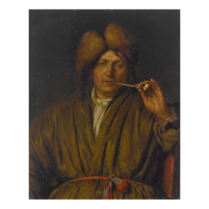 Catalog image of attributed to frans van mieris the elder | man smoking a pipe, half-length