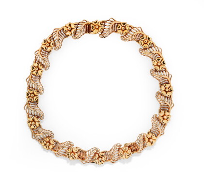 Catalog image of collier transformable or, boucheron, vers 1950 | gold convertible necklace, bou…